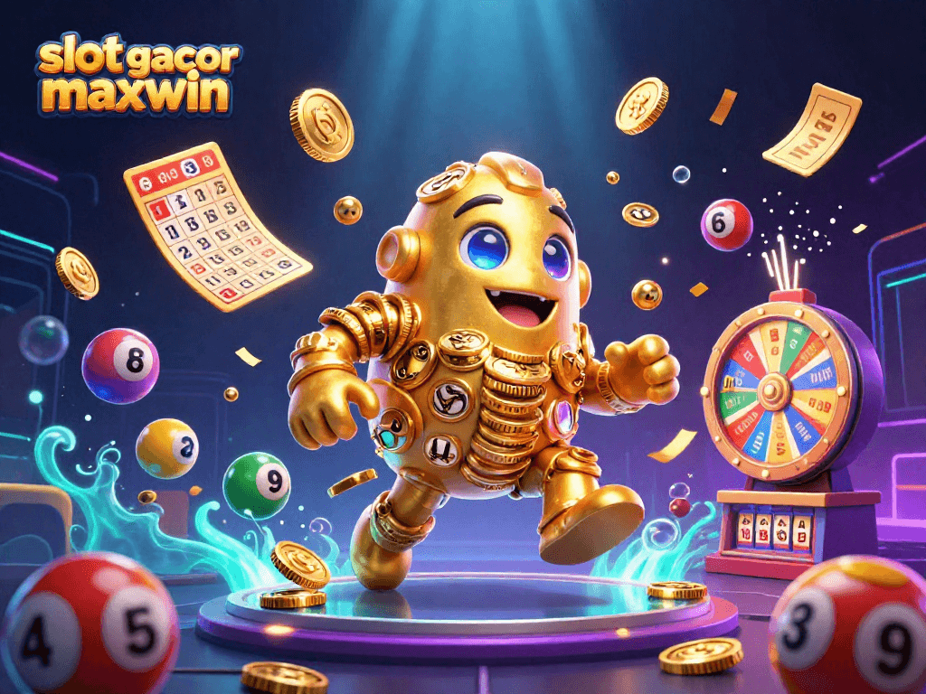 Engage with slot gacor maxwin in a vibrant, dynamic graphic showcasing exciting casino elements.