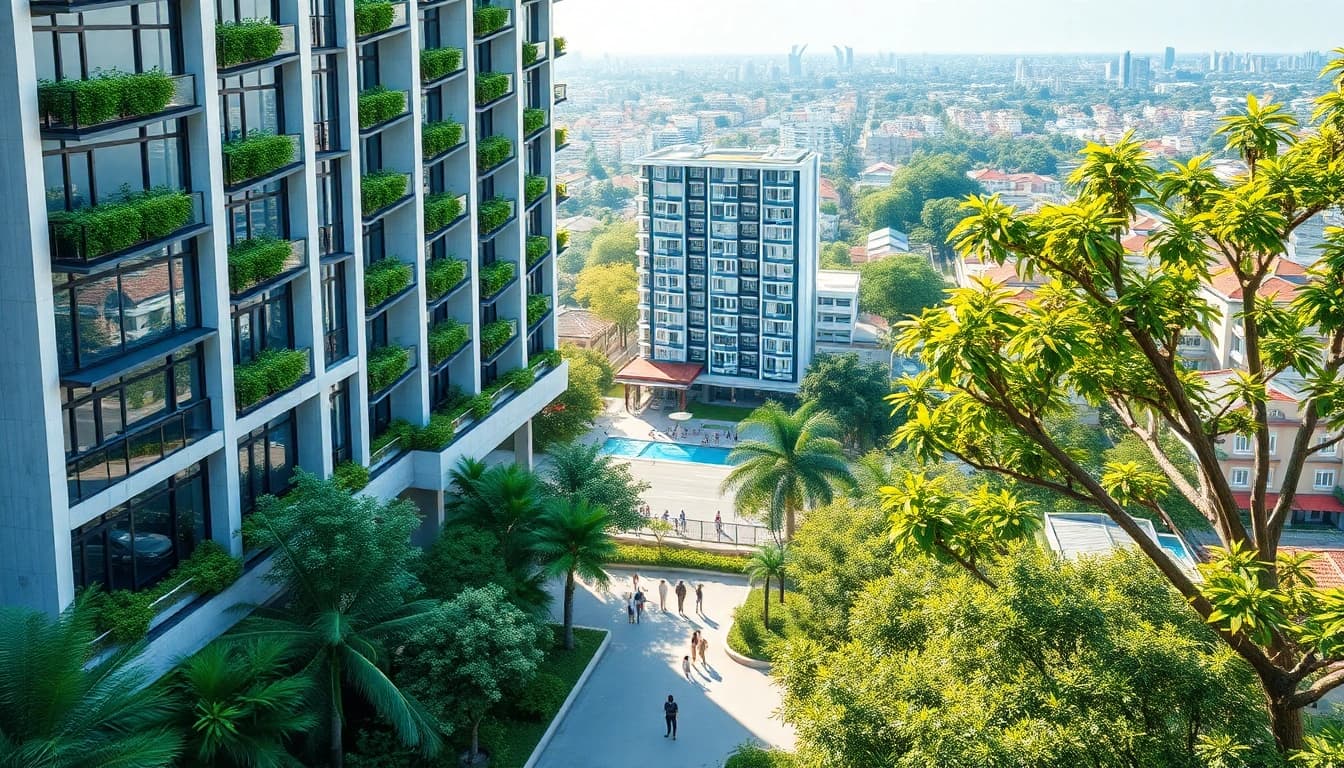 Explore the modern architecture of tampines st 95 ec captured in a vibrant urban environment.