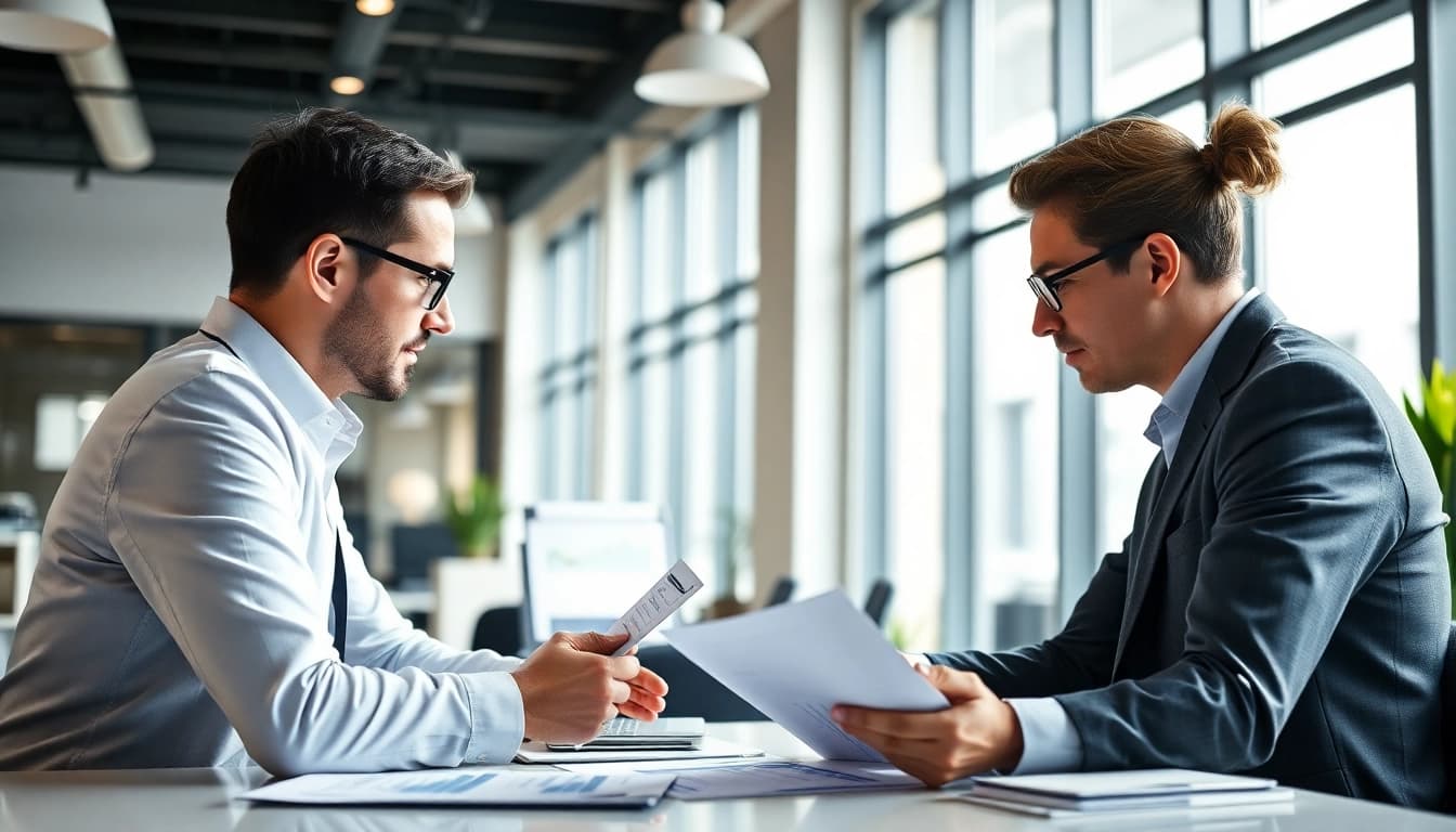Tax Consultant in Kenya providing expert advice in a modern office with clients.