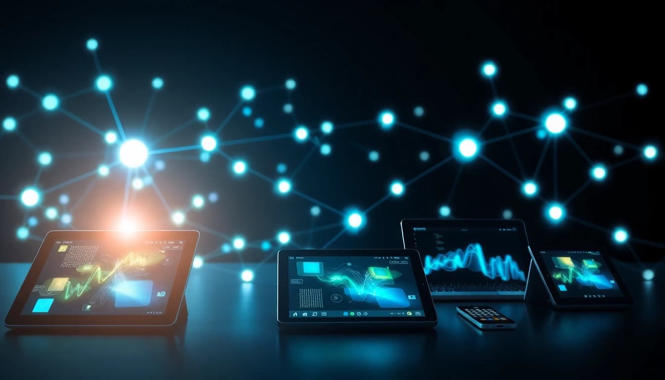 Engage with https://www.trilgameshproject.com via interconnected devices visually representing user experience.