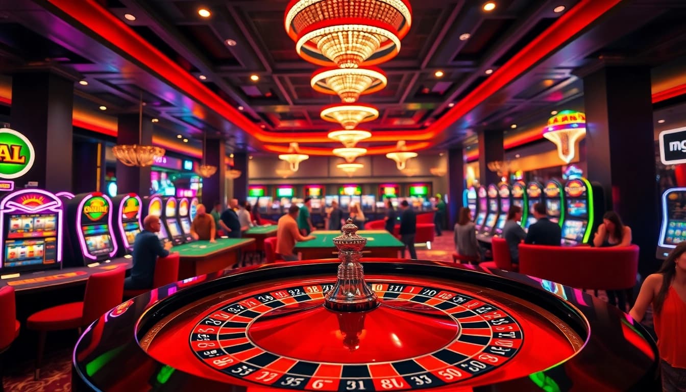Tangkap suasana bermain di kasino interwin official dengan meja roulette yang ramai.