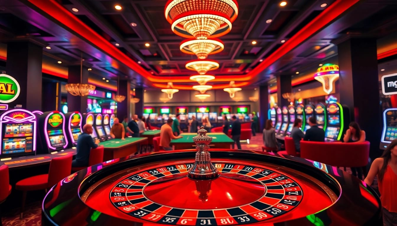 Tangkap suasana bermain di kasino interwin official dengan meja roulette yang ramai.