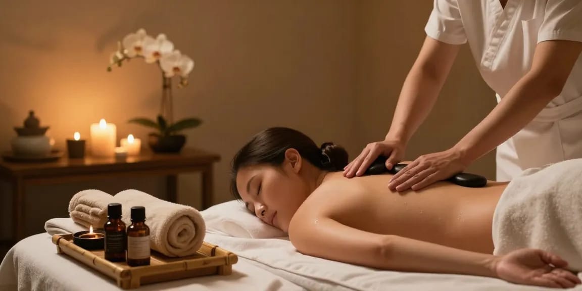 서울출장안마의 편안함과 재충전을 위한 스파 치료, 전문 마사지 서비스, 휴식 공간을 제공하는 이미지