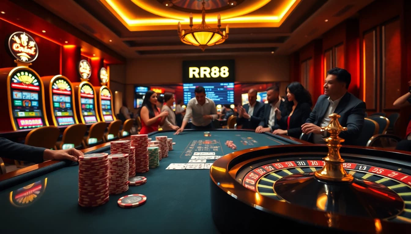 Experience the thrill of RR88 with vibrant casino games and luxury gambling environment.
