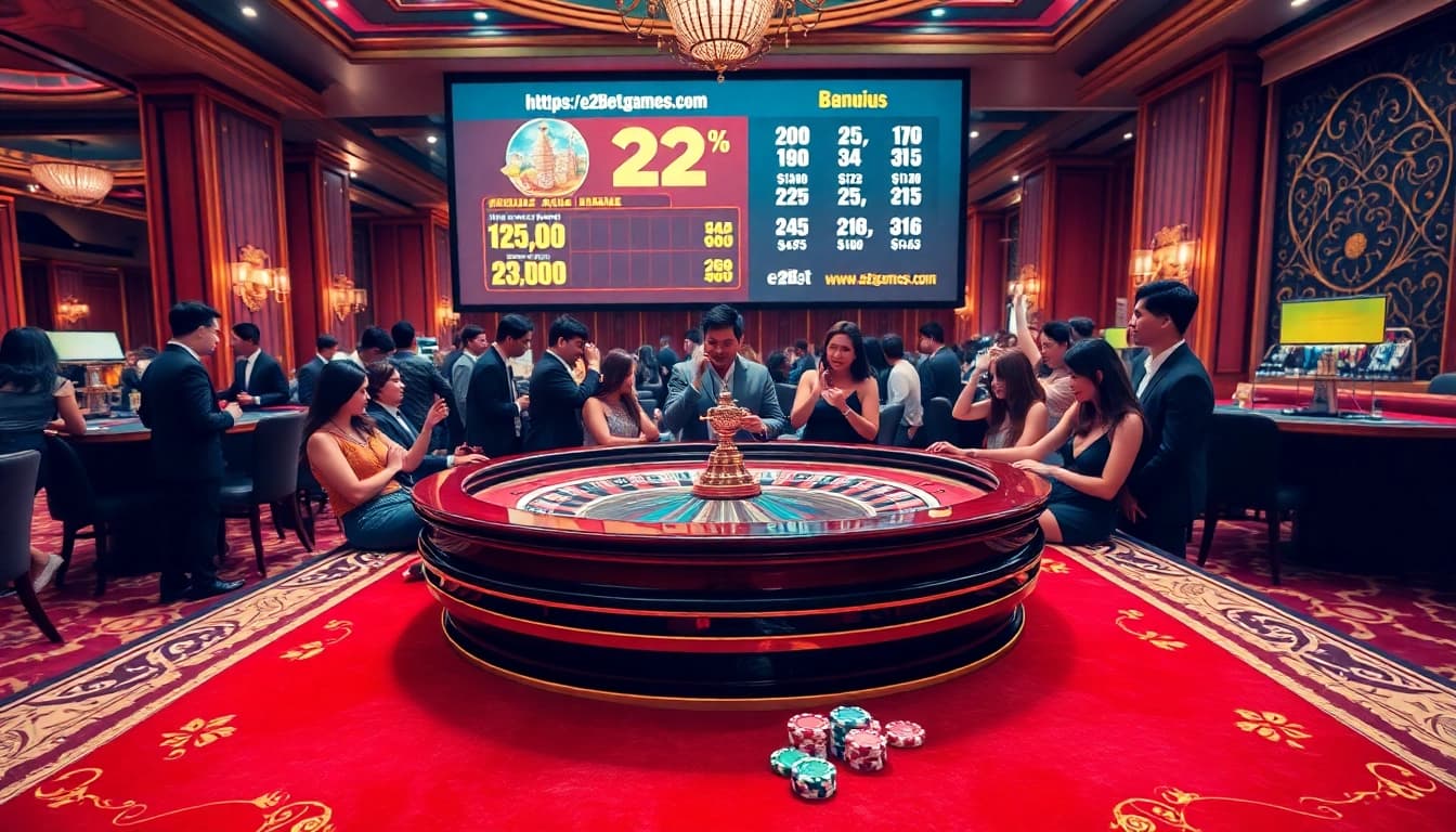 Spin to win at https://e2bet-games.com/ with an exciting roulette table experience and vibrant casino atmosphere.