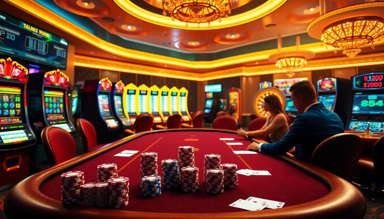 Engage in thrilling poker fun at https://9dbett.com.br, amidst vibrant casino lights and immersive betting experiences.