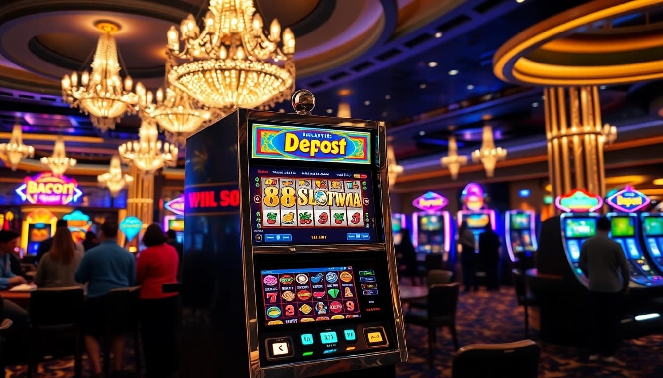 Menggandeng semangat menang dengan 88SLOTDEWA Deposit pada mesin slot yang cemerlang.