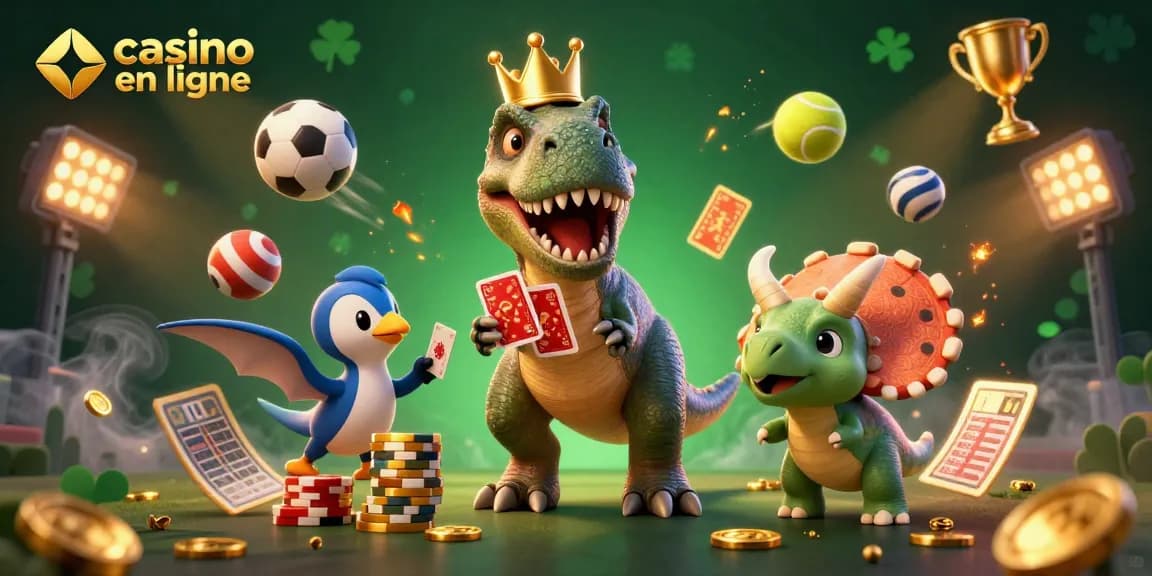 Action de jouer sur un casino en ligne avec des personnages colorés et des éléments dynamiques.