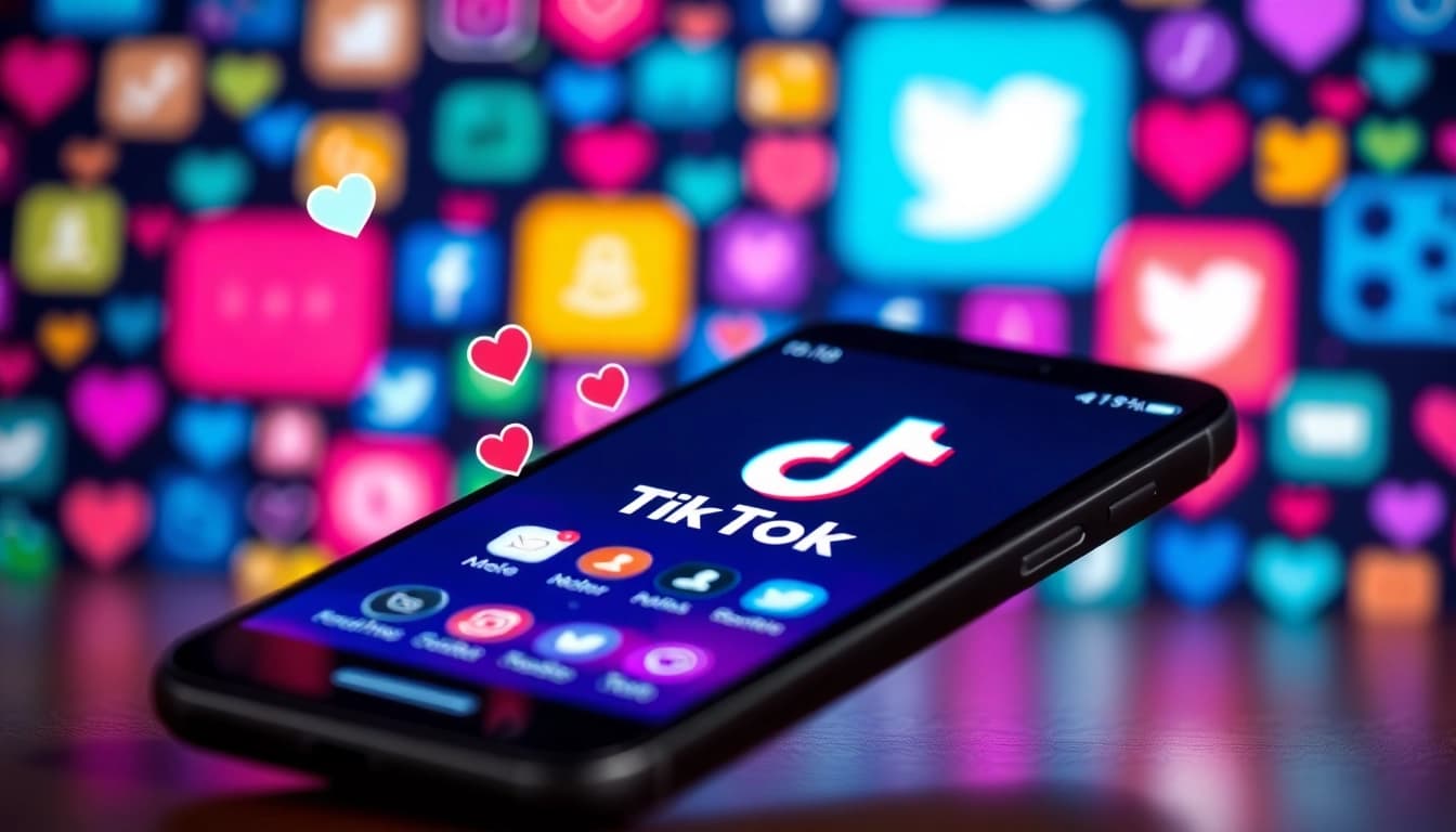 tiktok いいね 買うで増えたいいねのスマートフォン画面を示す