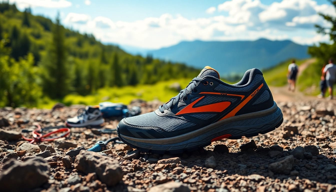 Corren sobre senderos con las cómodas brooks caldera 7 que destacan por su amortiguación.