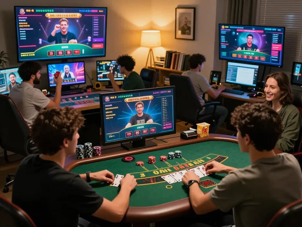 Players enjoying engaging blackjack games online at lc88, celebrating wins and sharing strategies.