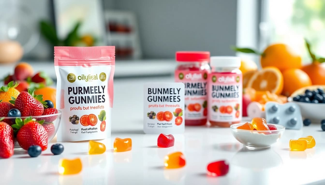 Engaging gummy private label products highlighting vibrant ingredients and healthy lifestyle.