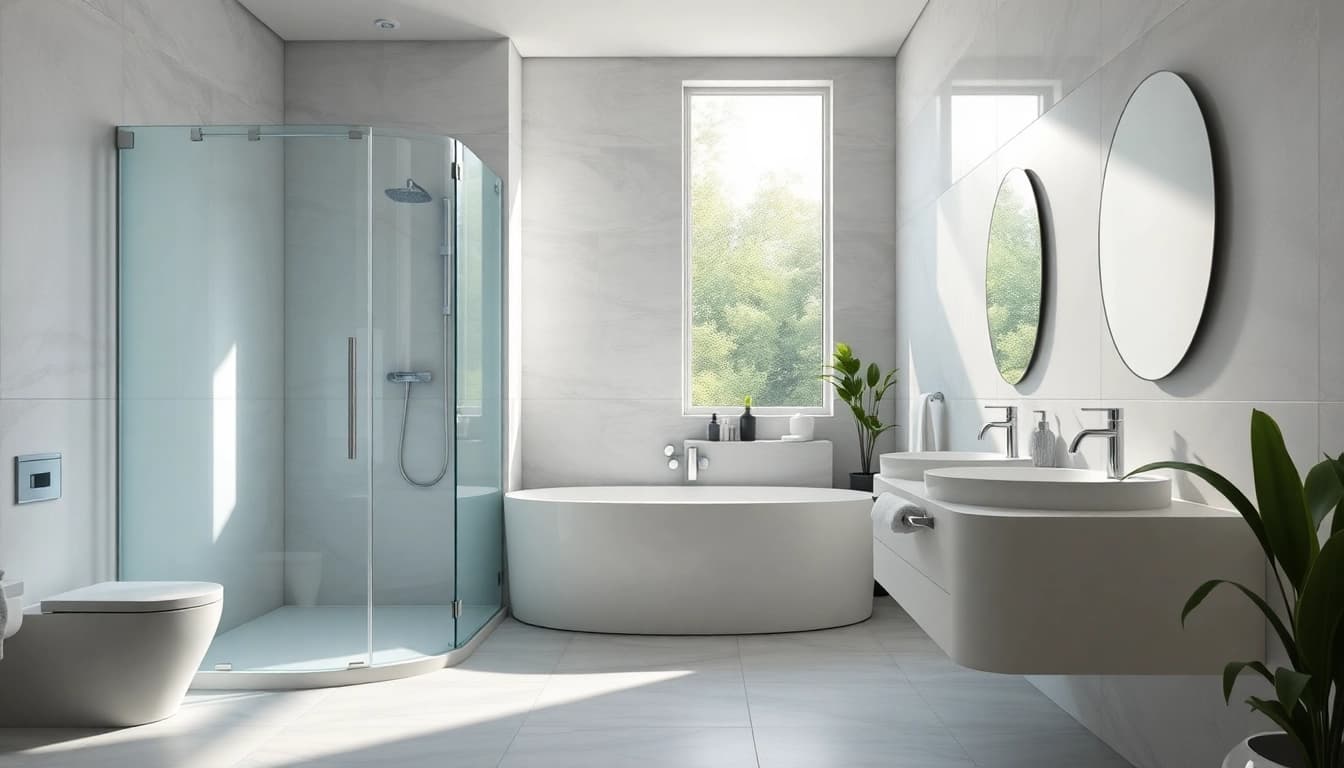 Sonni sanitär modern shower unit showcasing elegant design and luxurious details im Badezimmer.