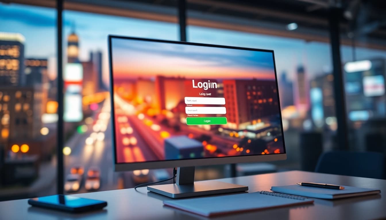 Masuk dengan mudah menggunakan komengtoto login pada antarmuka modern di layar komputer.