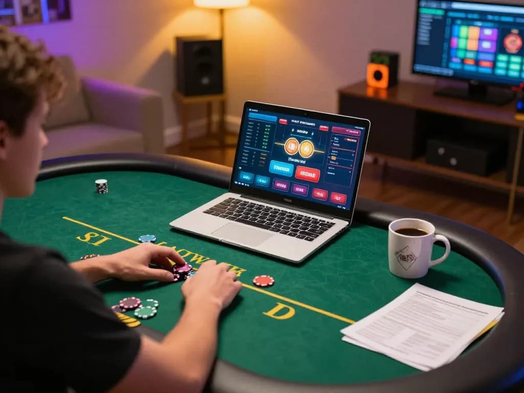 Players engaging with online poker at Nhà cái DABET, highlighting immersive gaming experience.