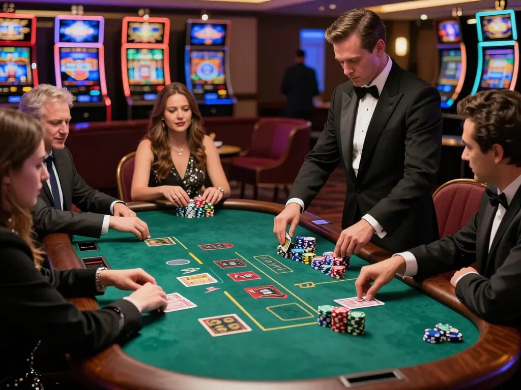 Betting at the luxurious blackjack table at https://va88.moe/ elevates the thrilling casino experience.