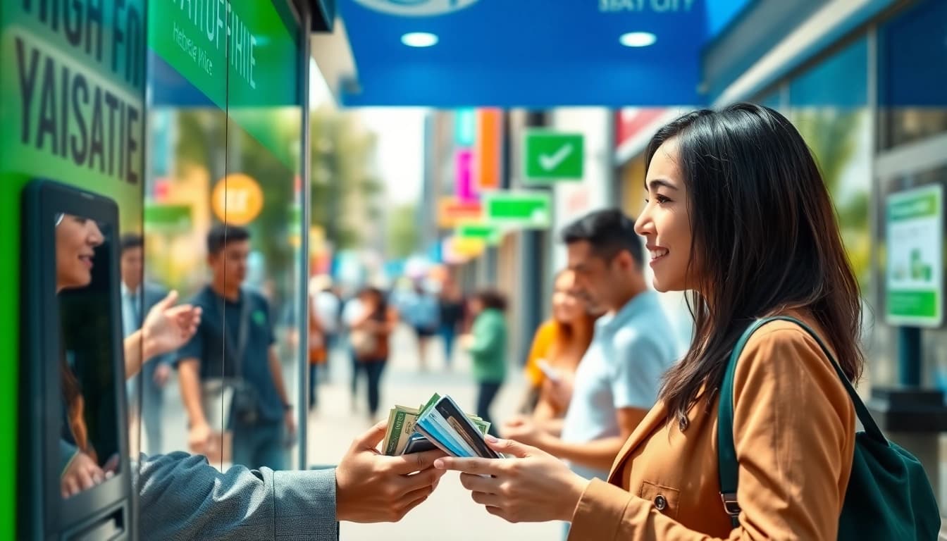 Trade your phone for higher than ecoATM price in a lively city scene.