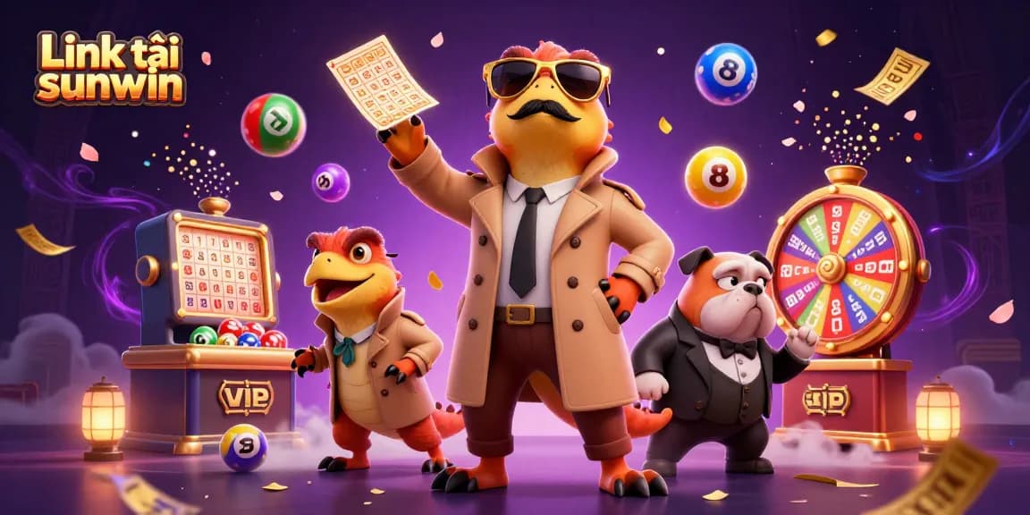 Engage in the casino with a fun Link tải sunwin game featuring colorful lottery elements.