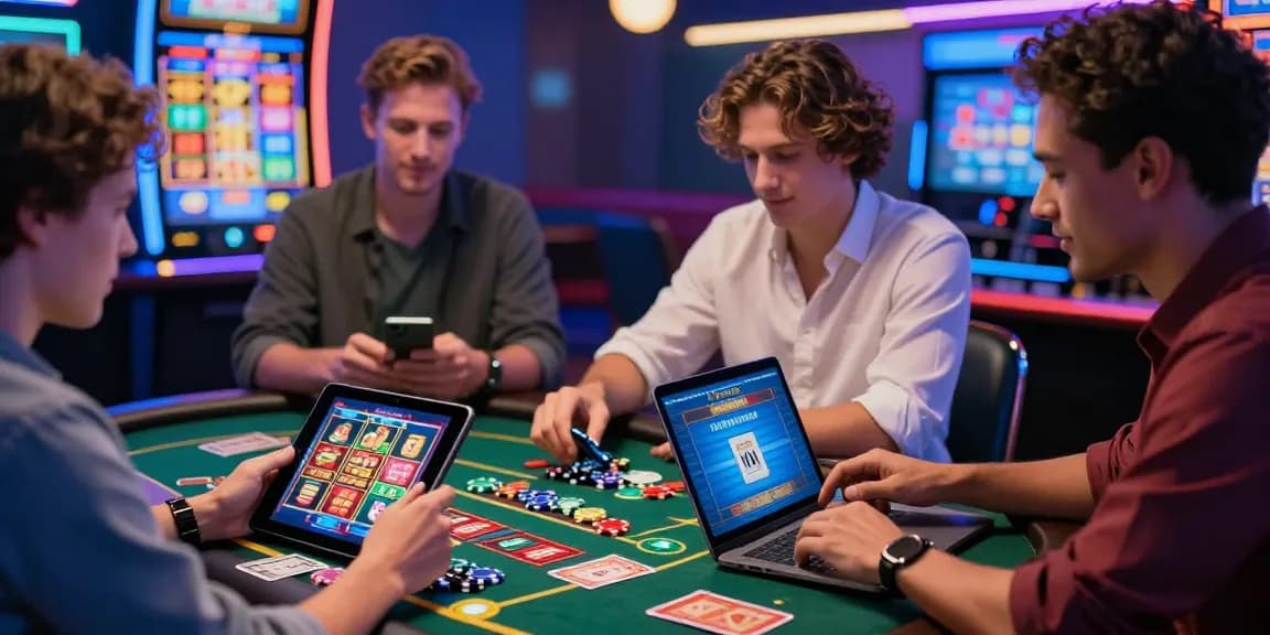 Players enjoying various games at vibrant credit card casinos, showcasing the excitement of online gambling.
