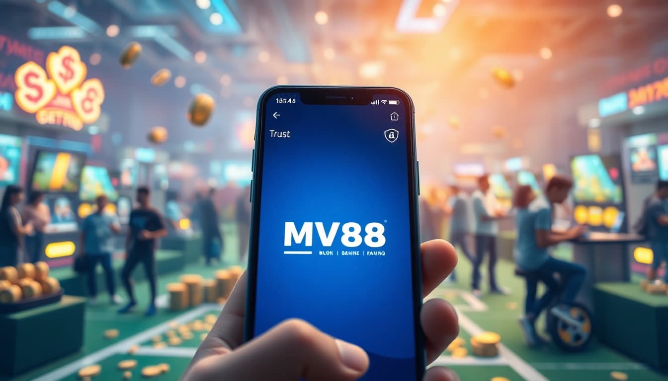 Experience MV88 mobile app functionality within a dynamic online gaming environment, showcasing security and excitement.