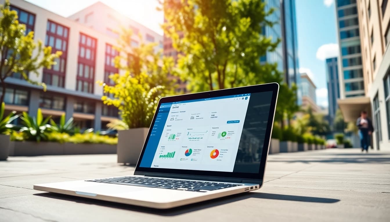 Manage your rentals effortlessly with JBO's intuitive platform showcased on a stylish laptop.
