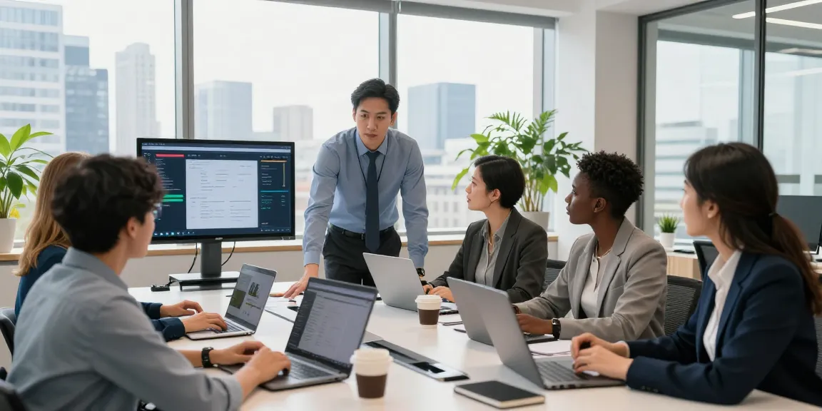 Managed IT services London showcased by a professional IT technician supporting a small business team in a modern conference room.