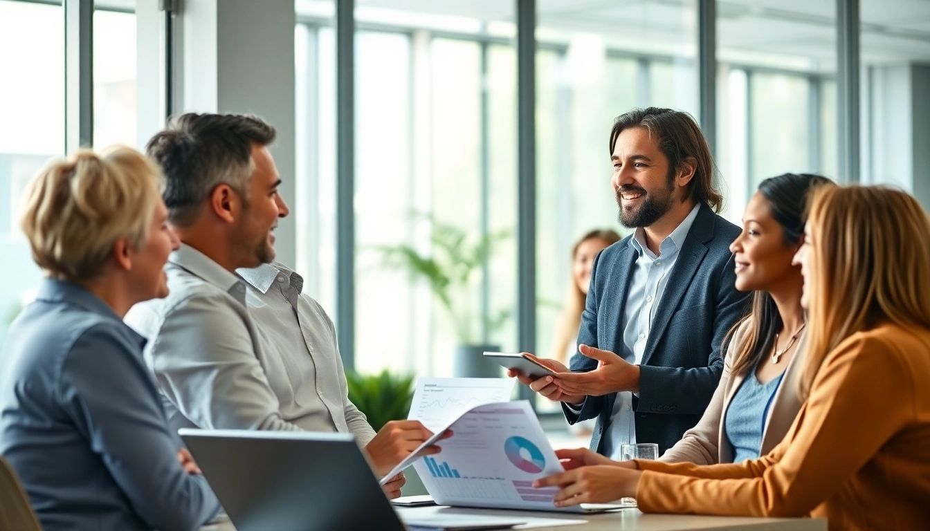 Engaging financial advisor Portsmouth va guiding clients in a modern office.
