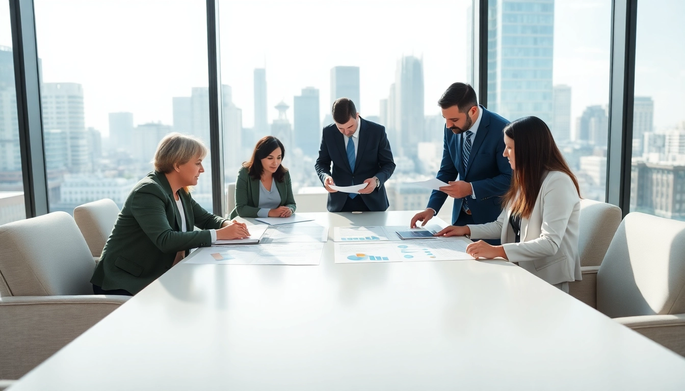 Discussing Federal and State contracts in a dynamic business meeting.