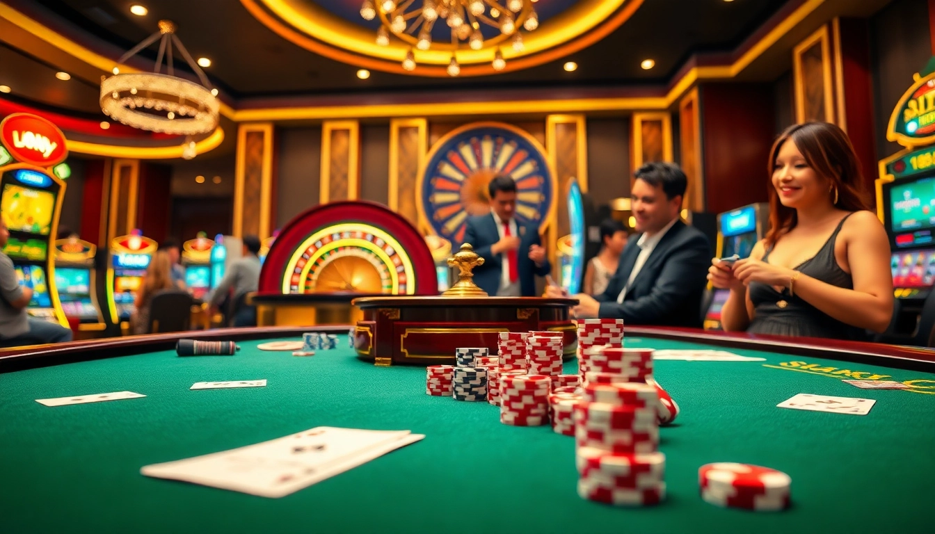 Experience thrilling gameplay at https://rr88it.com/ with vibrant casino tables and engaging poker players.