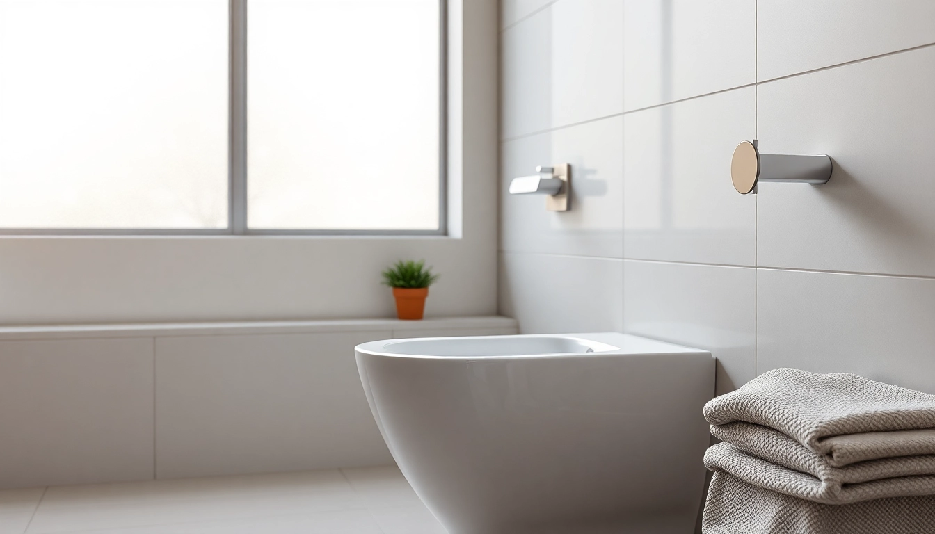 Il bidet elegante in un bagno moderno con dettagli raffinati e puliti.