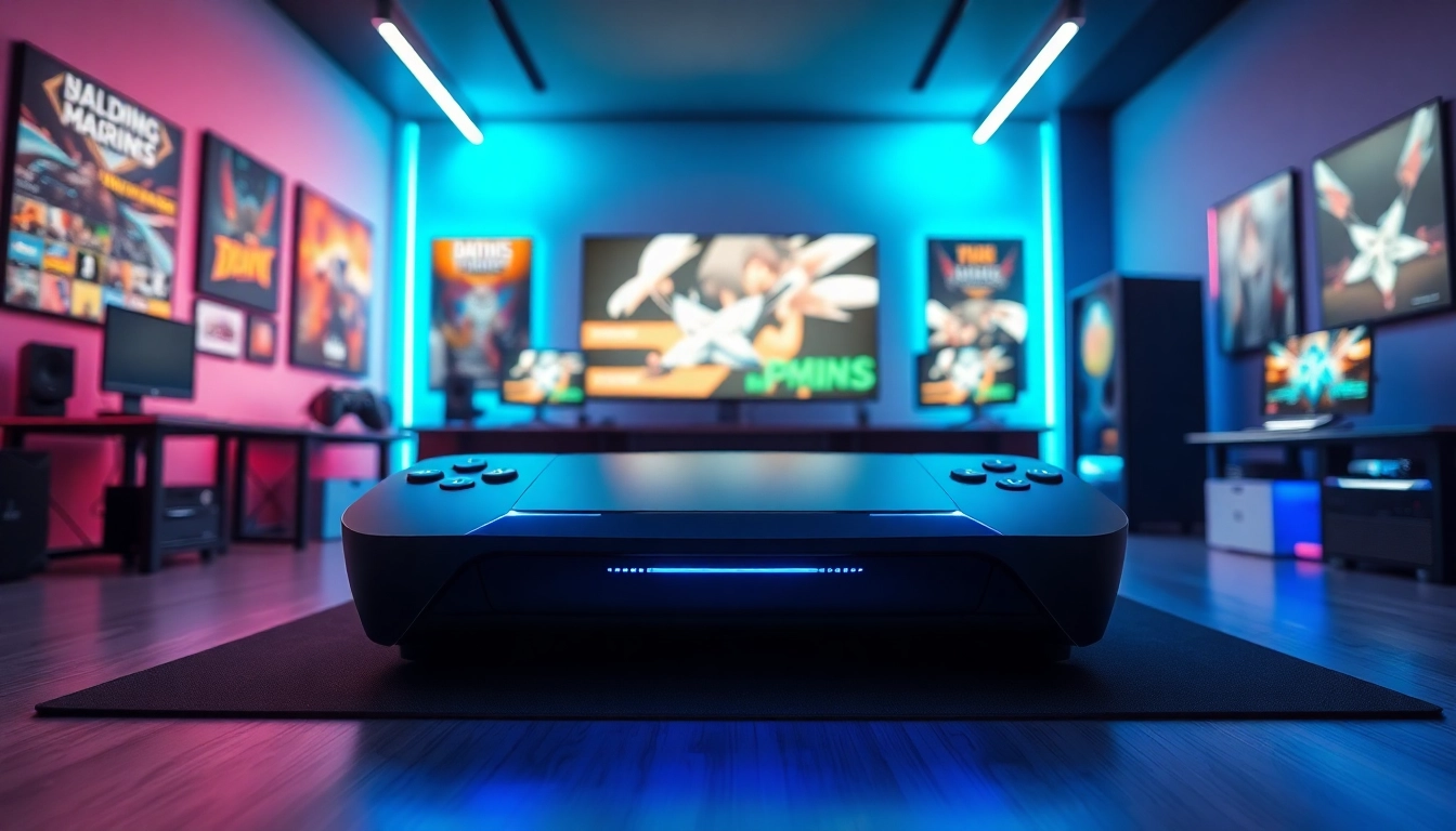 Engage with the stylish RR88 gaming console in a vibrant gaming setup.