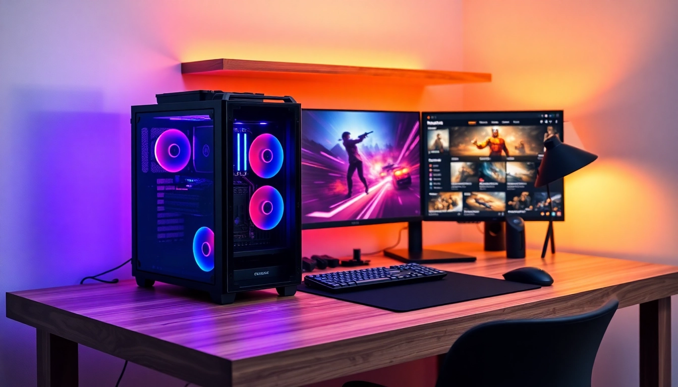 Gaming-PC verkaufen mit einem Hochleistungs-PC-Setup in einem modernen Büro.