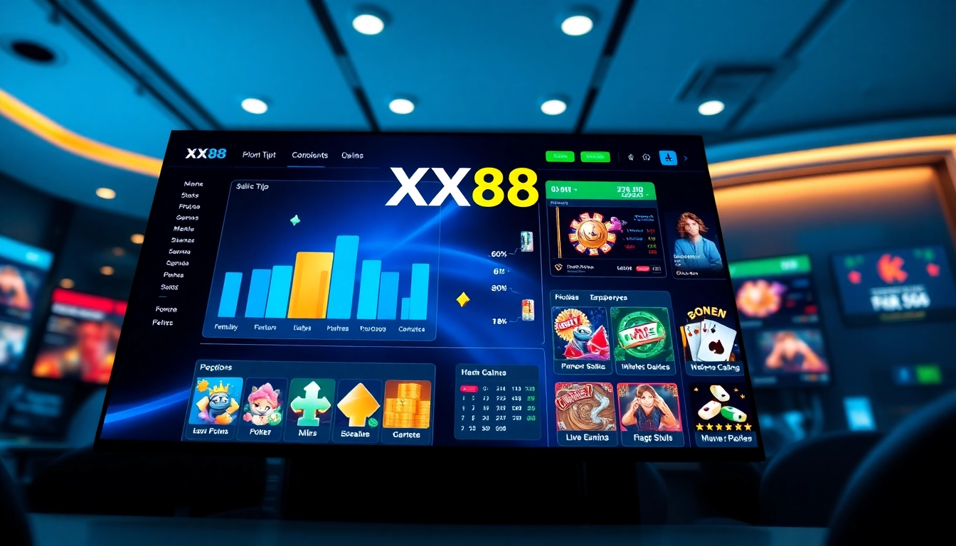 XX88 online gambling platform showcasing a modern gaming interface and exciting gameplay.