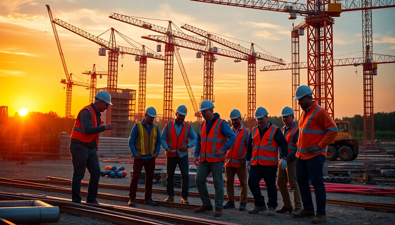 Engaging view of Carolina construction news being reported at a bustling site.