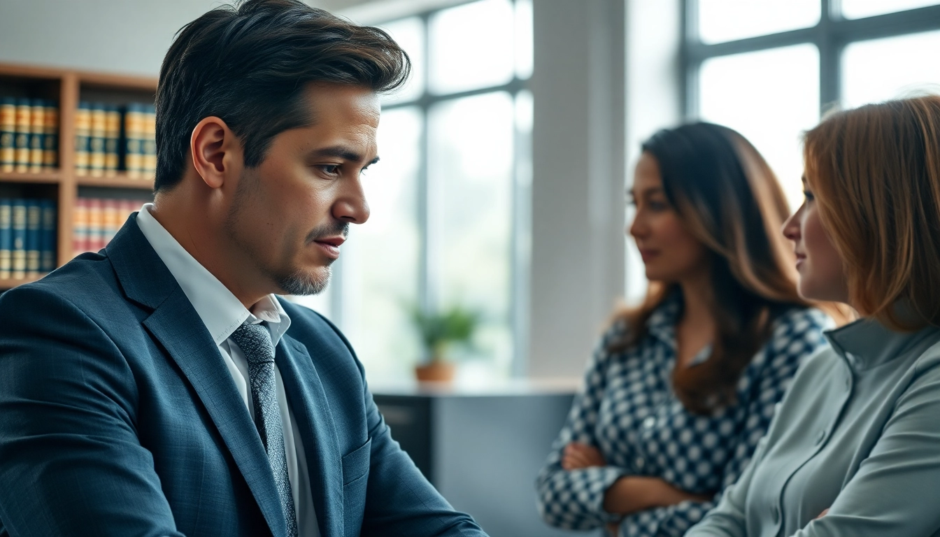 Houston Personal Injury Attorney providing legal counsel to clients in a professional office setting.