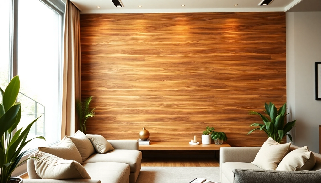 Admire the elegant wood wall adorned with natural textures in a modern setting.