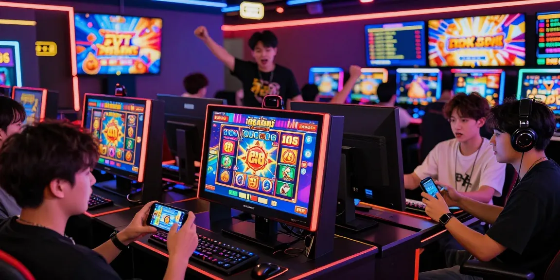 Exciting slot88 gaming scene with players celebrating wins in vibrant online environment.