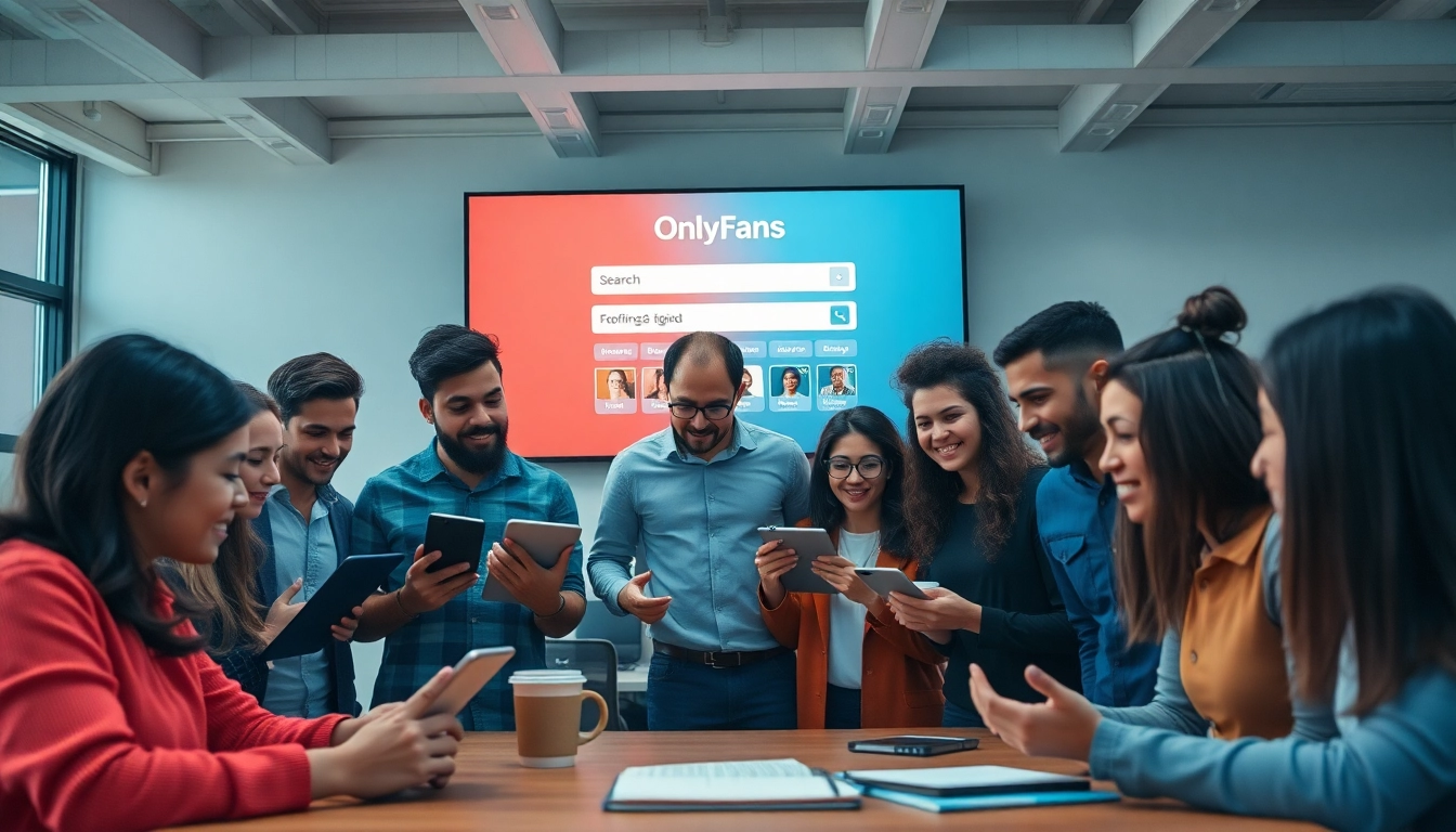 Discover OnlyFans creators instantly with the OnlyFans Search engine featured in a vibrant workspace.