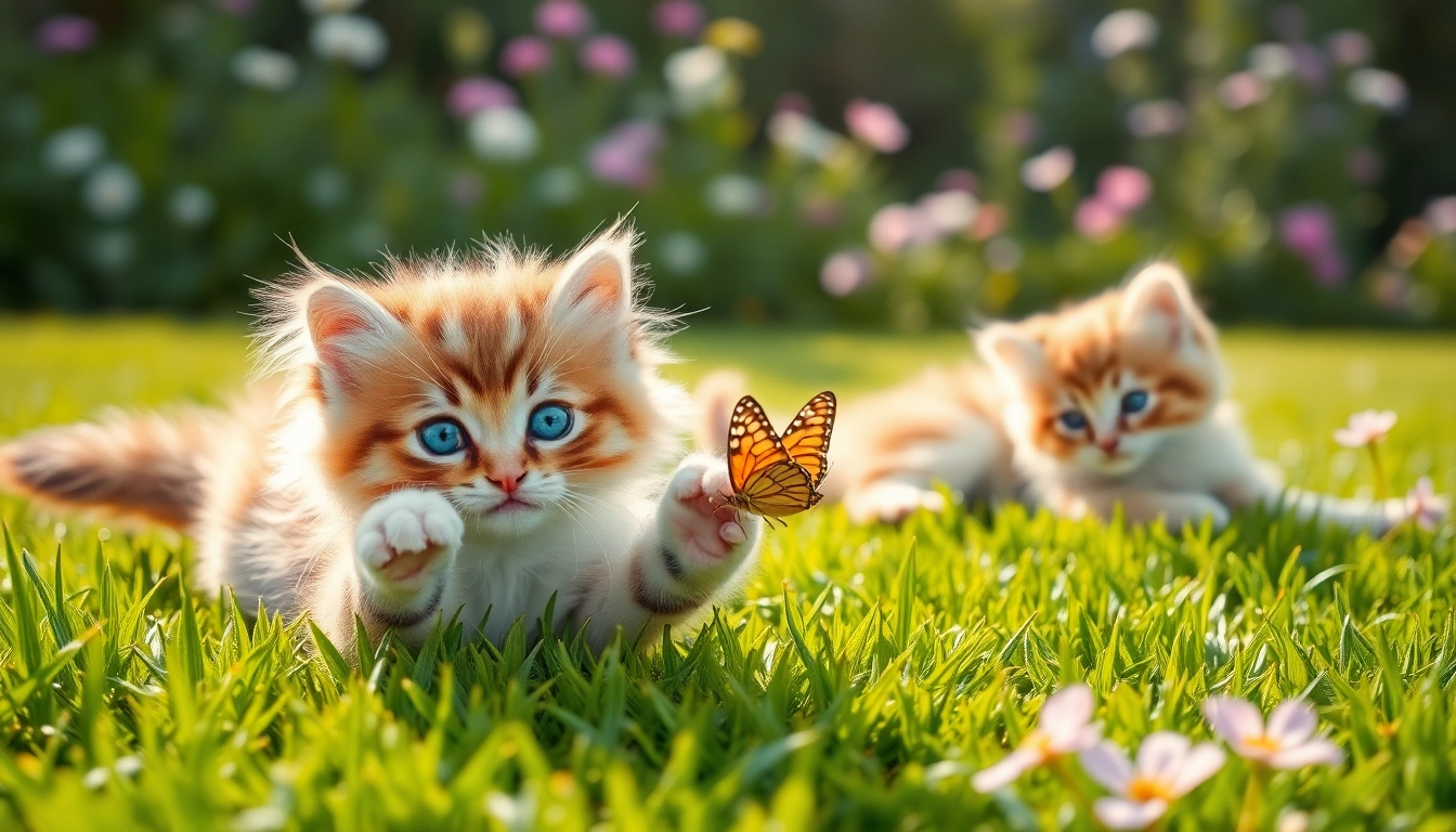Maine Coon kittens for sale playing in a lush garden, showcasing their fluffy features and playful demeanor.
