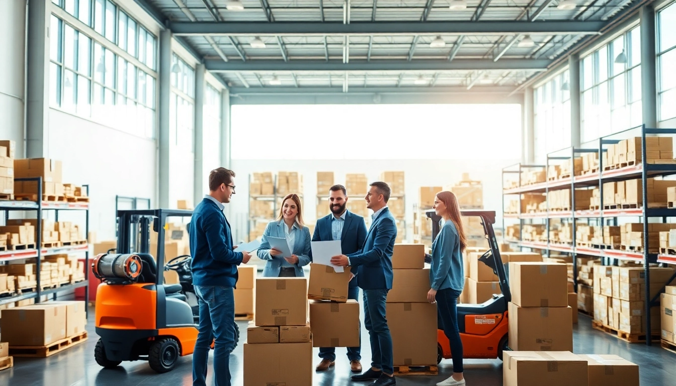Streamlined 3PL logistics team optimizing warehouse operations with modern technology.