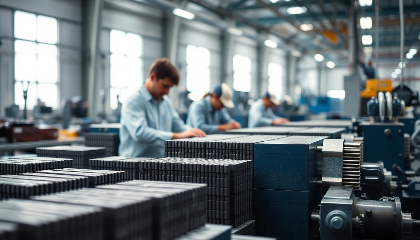 Showcasing NdFeB magnets manufacturer in china at work, highlighting the precision assembly process in a factory setting.