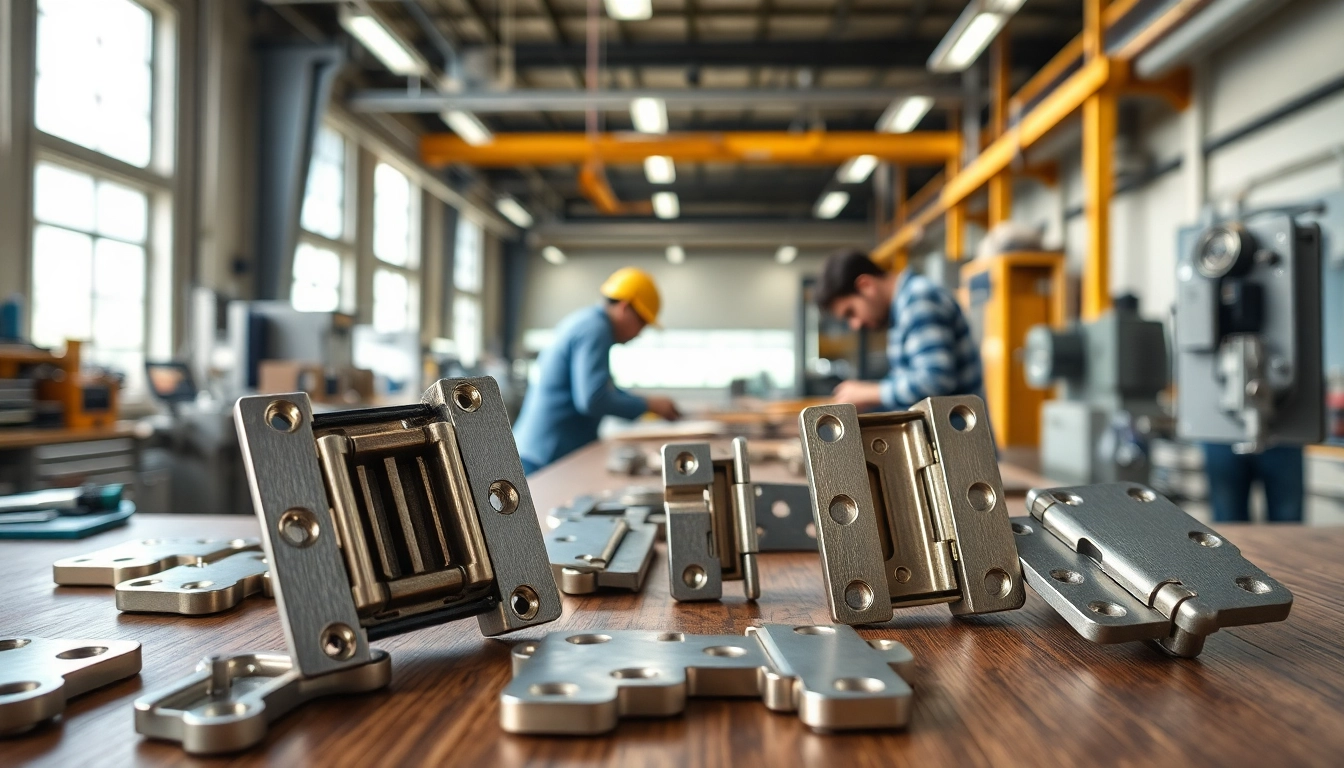 Cabinet Hinge Manufacturers showcase precision workmanship in a vibrant workshop setting.
