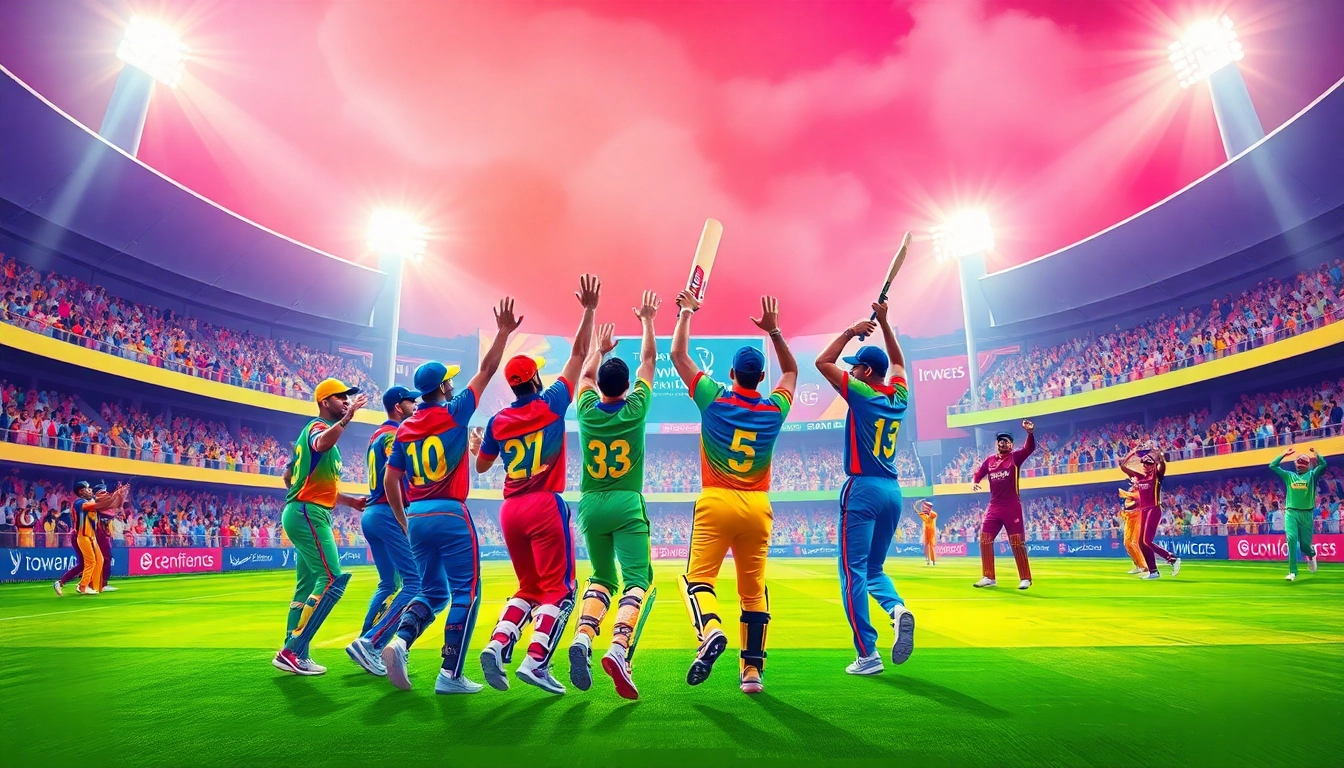 Visualization of today's IPL winner prediction with players celebrating a crucial victory in a vibrant stadium.