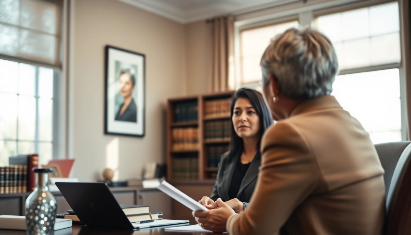 Consulting with a New Hampshire Immigration Lawyer in a professional office.