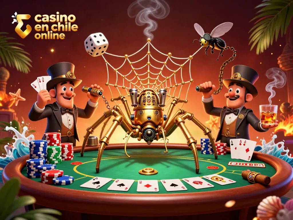 Captura la emoción del casino en chile online con un elegante crupier y coloridas fichas.