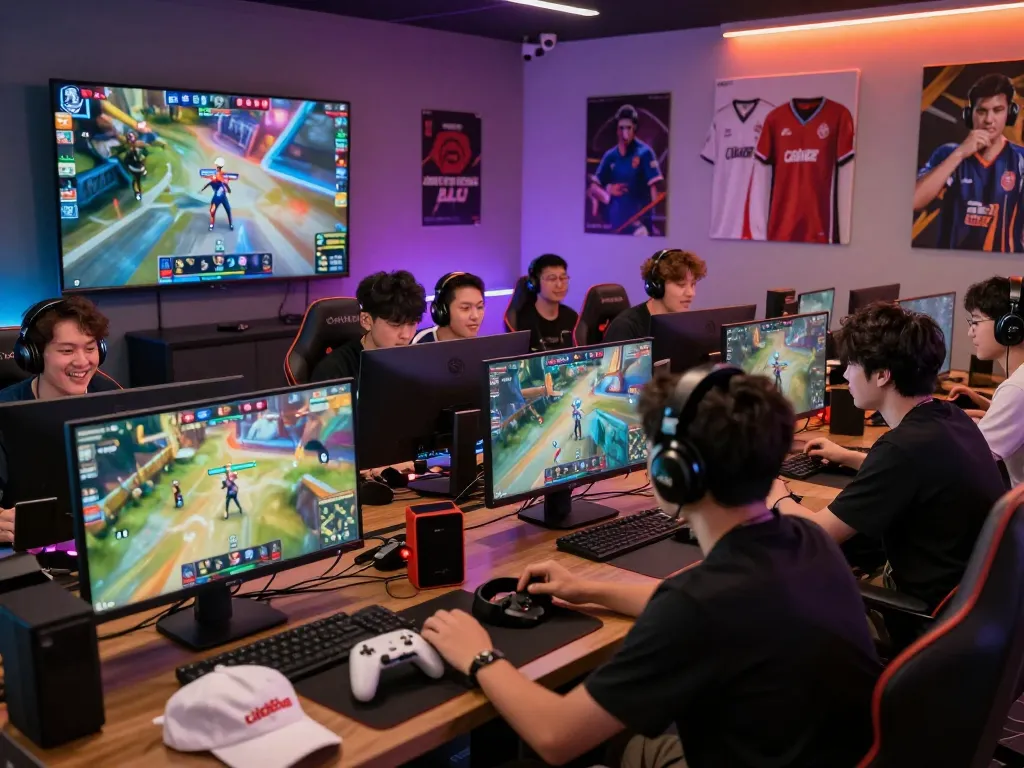 Exciting ligasedayu online gaming community with players in vibrant virtual matches.