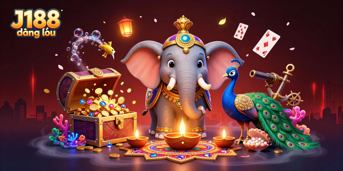 Experience thrilling games at J188 đăng nhập, featuring vibrant 3D casino elements and exciting treasures!