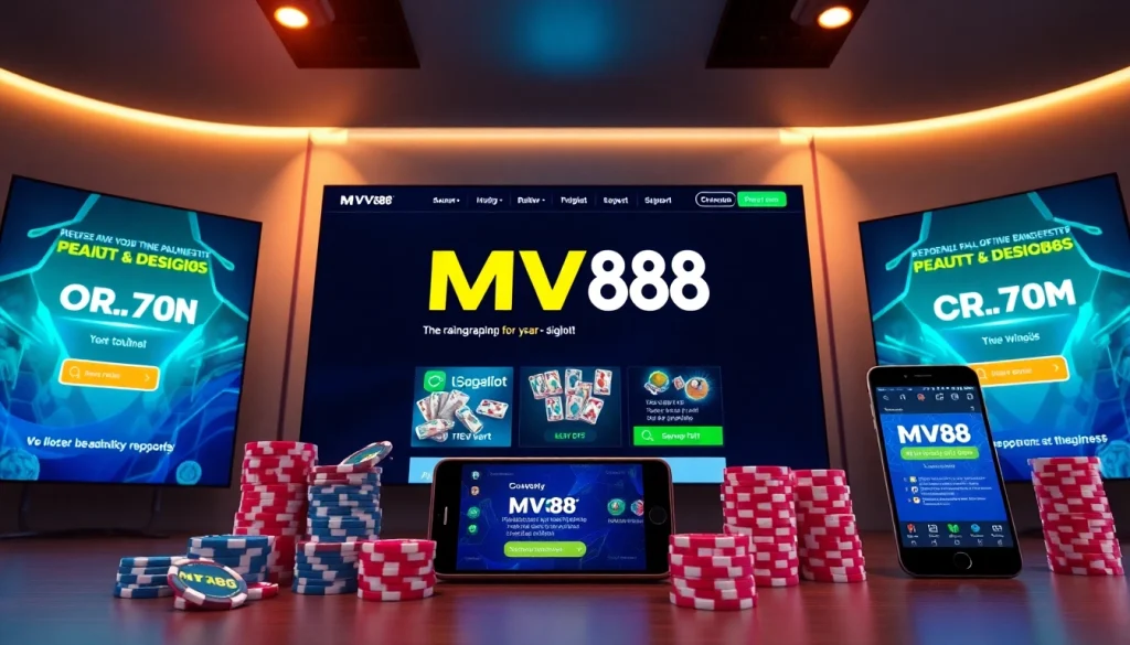 MV88 online gambling platform interface showcasing USDT features and app.