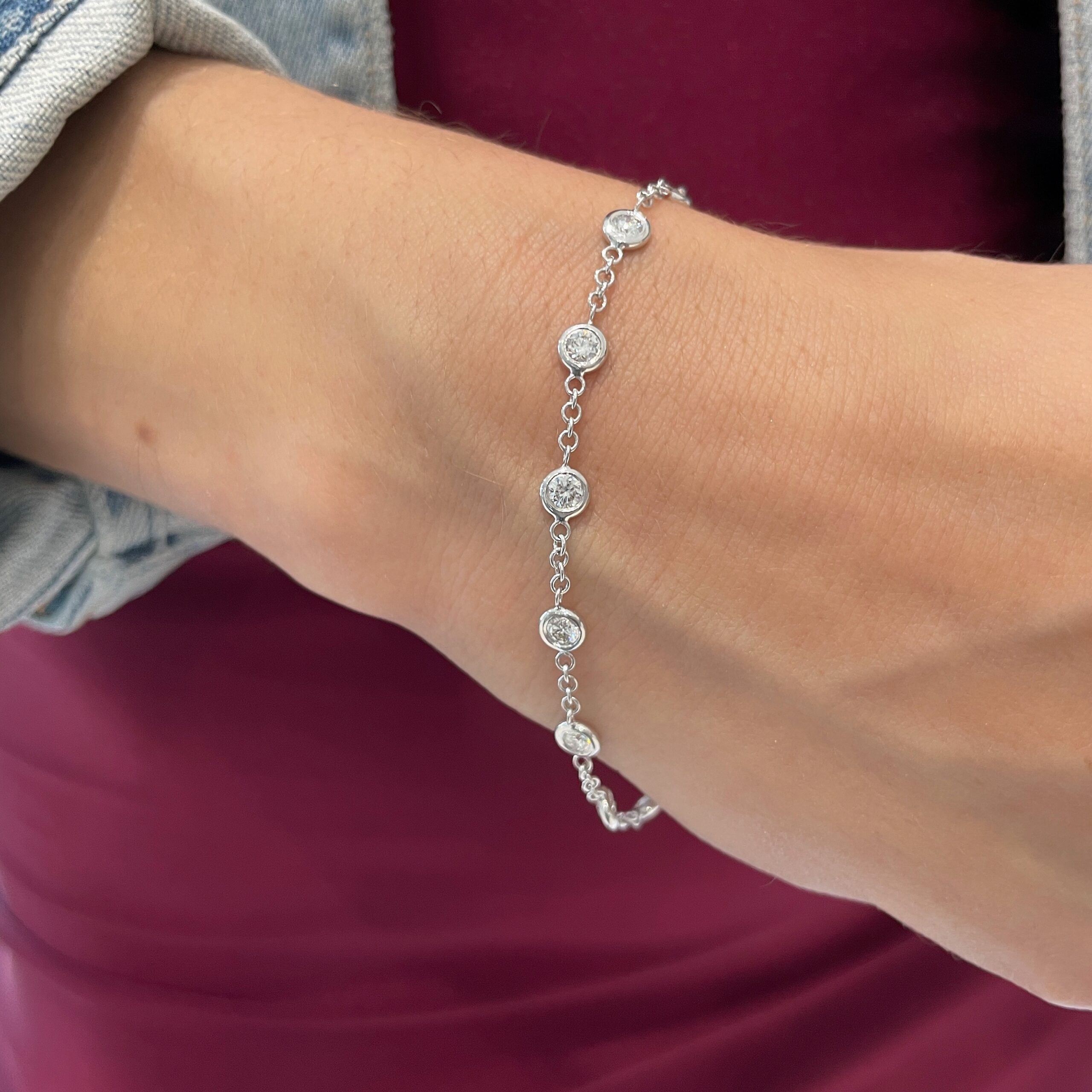 Diamond by the Yard Bracelet – Elegant Chain Designs at London Diamond Online