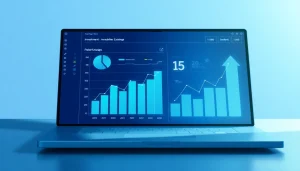 Analyse d’investissement immobilier avec une interface utilisateur moderne et des graphiques dynamiques.